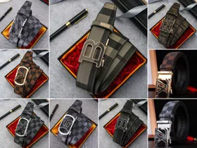 Burberry Louis Vuitton LV automatic buckle genuine leather belt-5995  