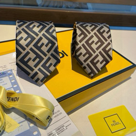 FENDI Classic Monogram Jacquard Silk Tie-6544  